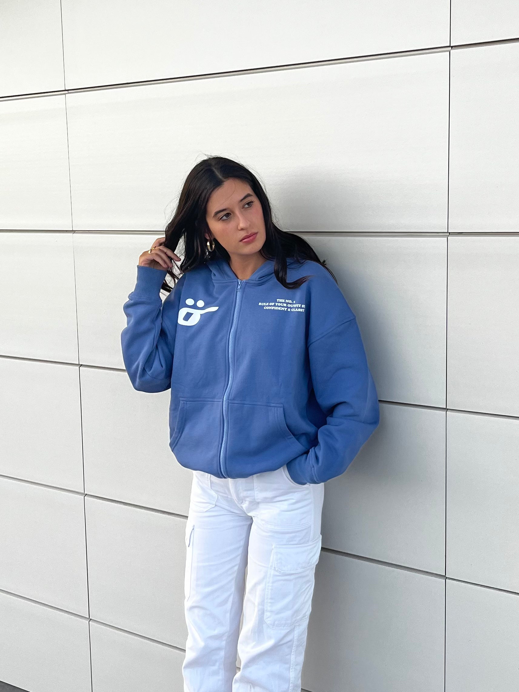 Stay Classy zipped hoodie