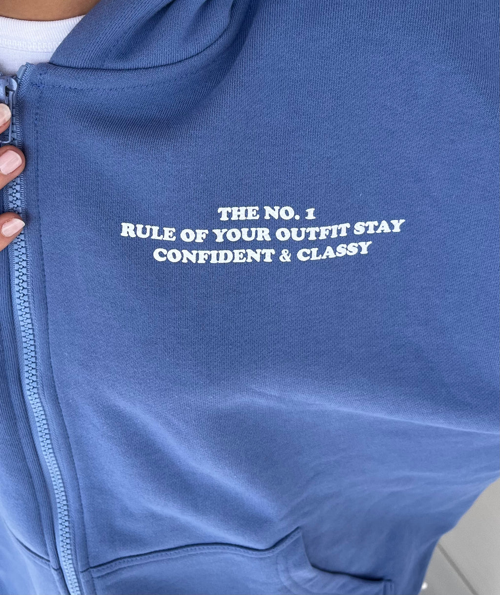 Stay Classy zipped hoodie